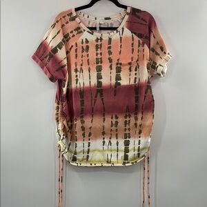 3For$20 Cato Live Well Stylish Multicolor Women's Cuffed Hem Top size Large